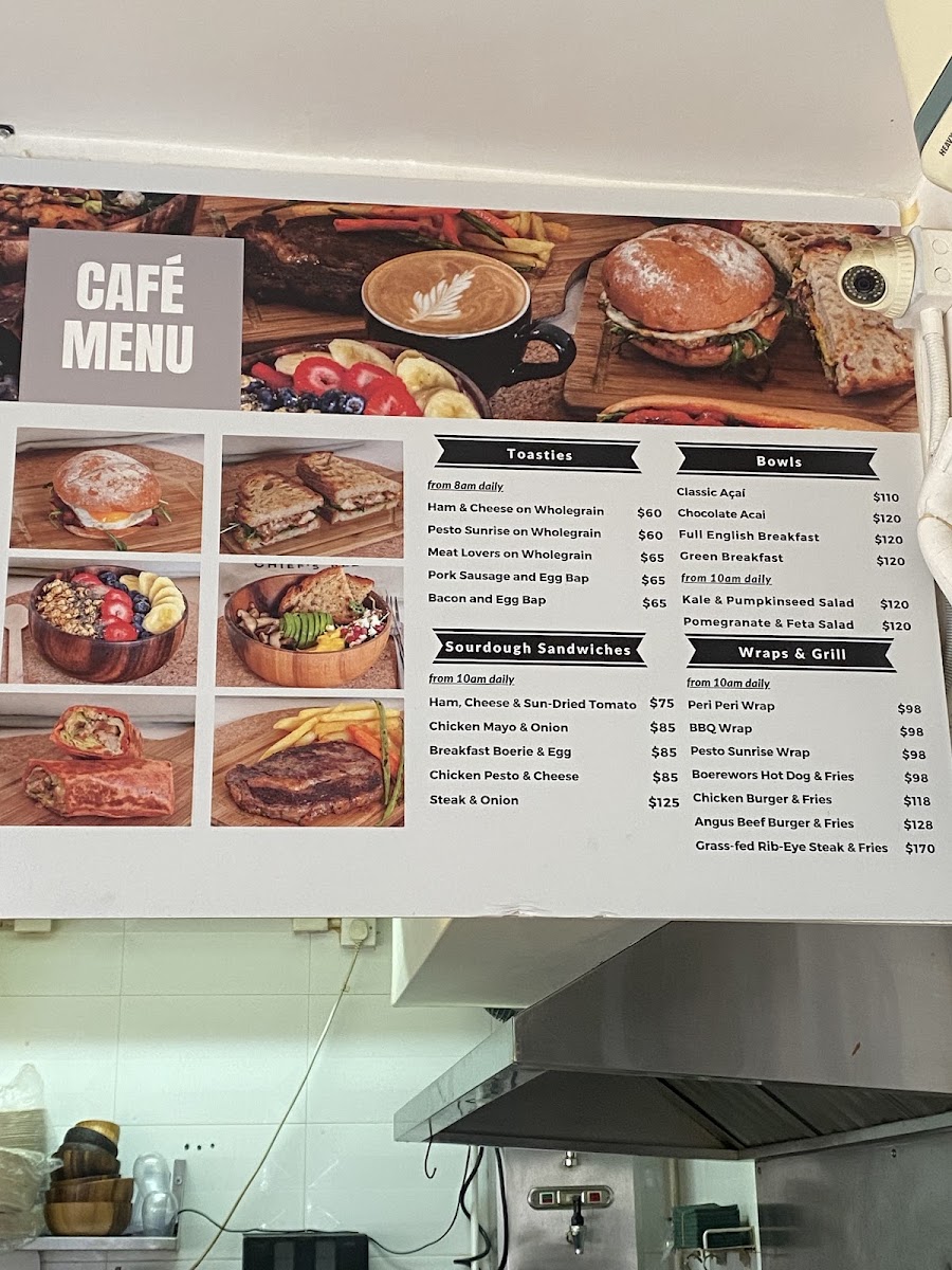 Chief's Blend menu board