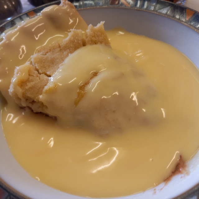 Apple Crumble Pie and Custard