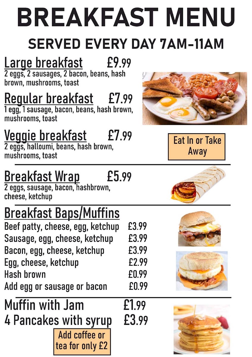 The Panini Shop menu board