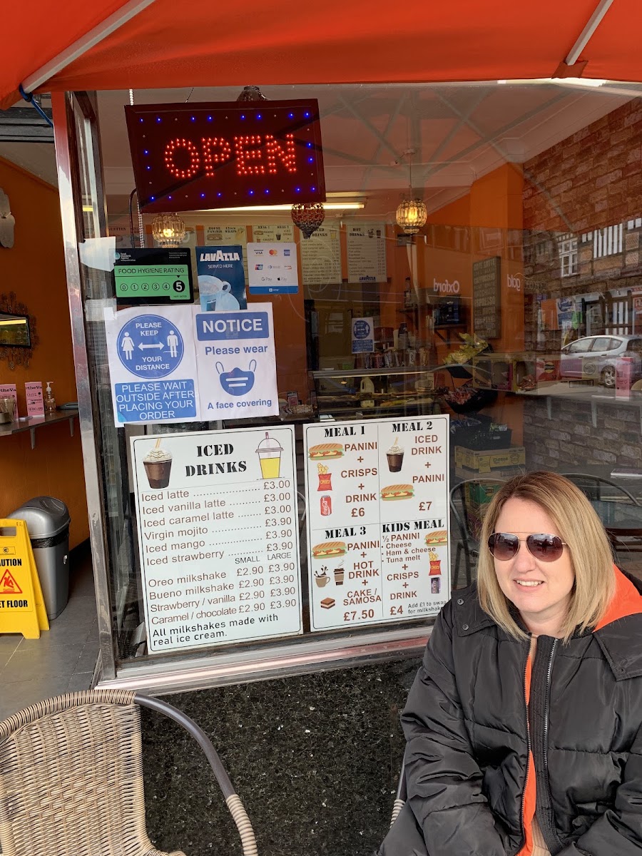 The Panini Shop menu board