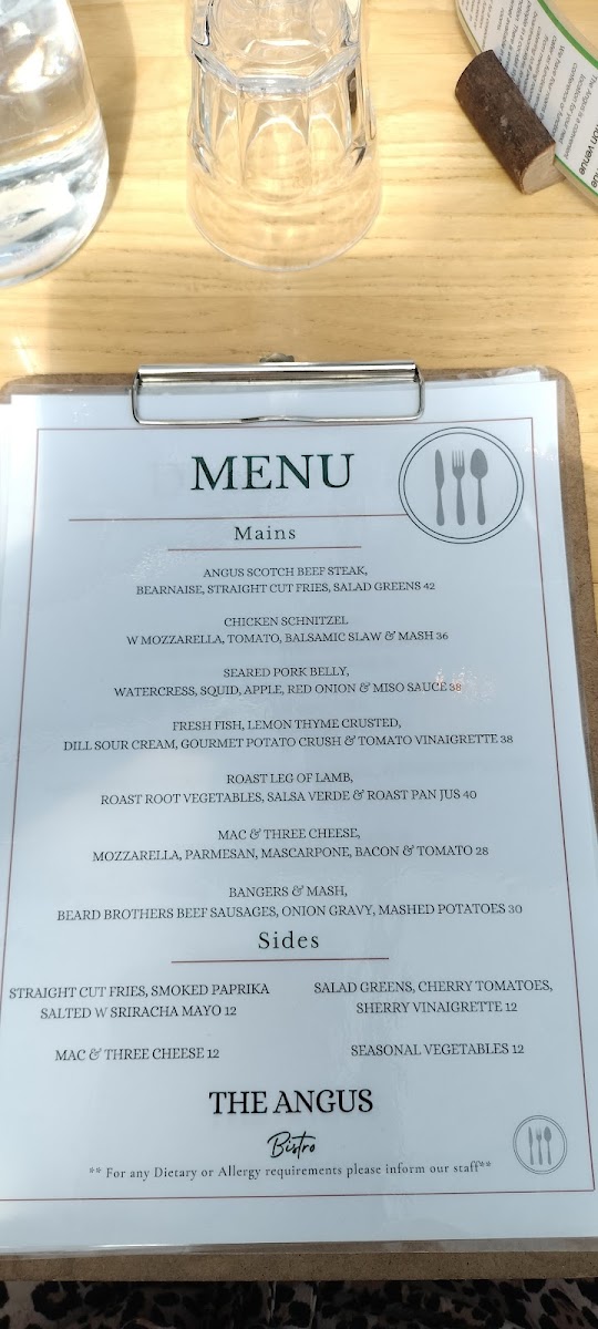 Pickles Perch menu board
