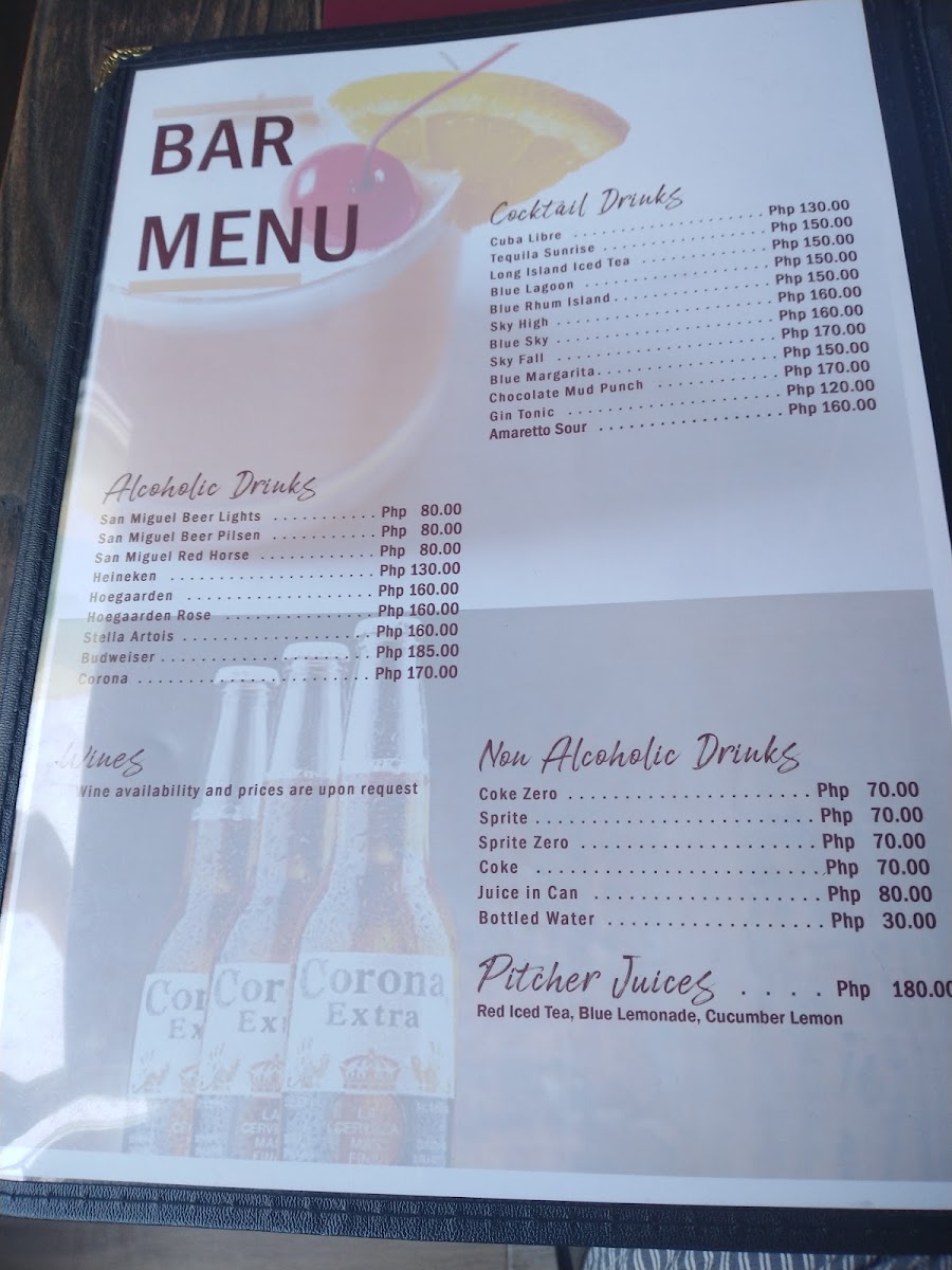 Nineteenth Street Cafe menu board