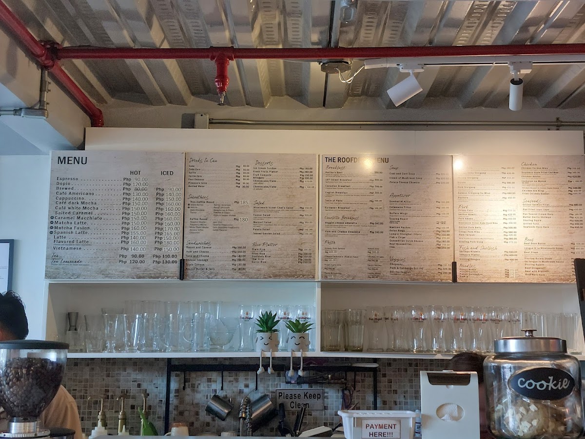Nineteenth Street Cafe menu board