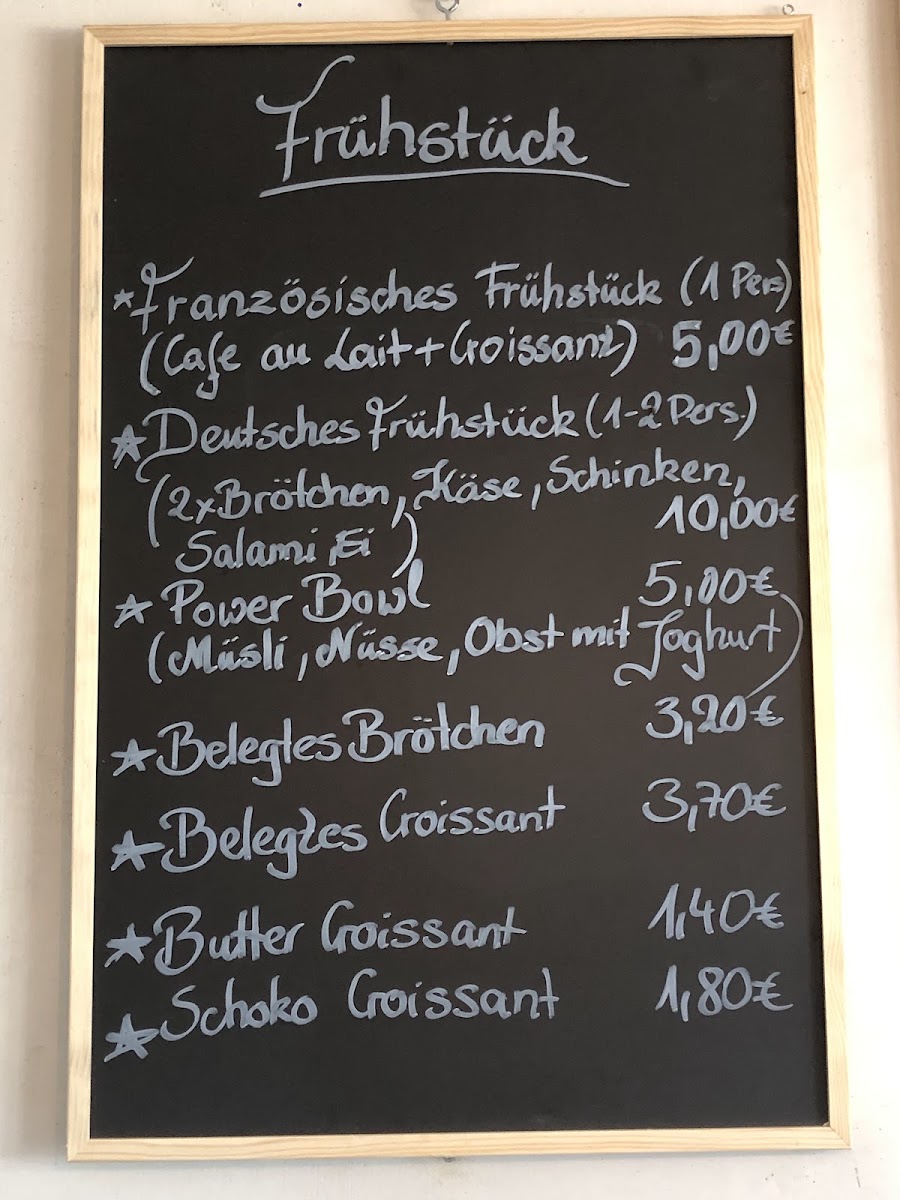 MaiCafé menu board