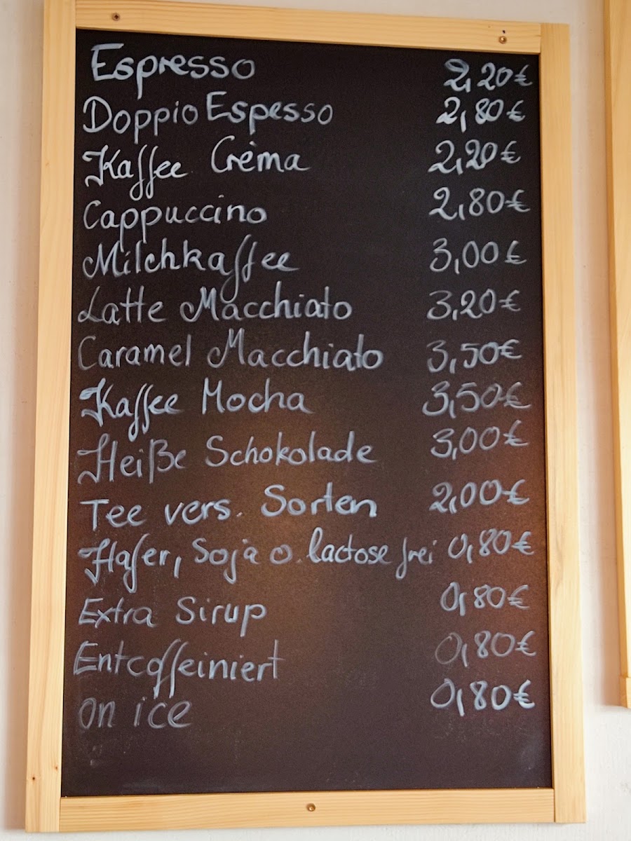 MaiCafé menu board