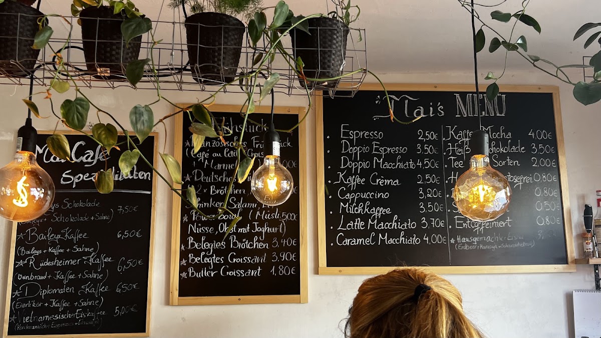 MaiCafé menu board