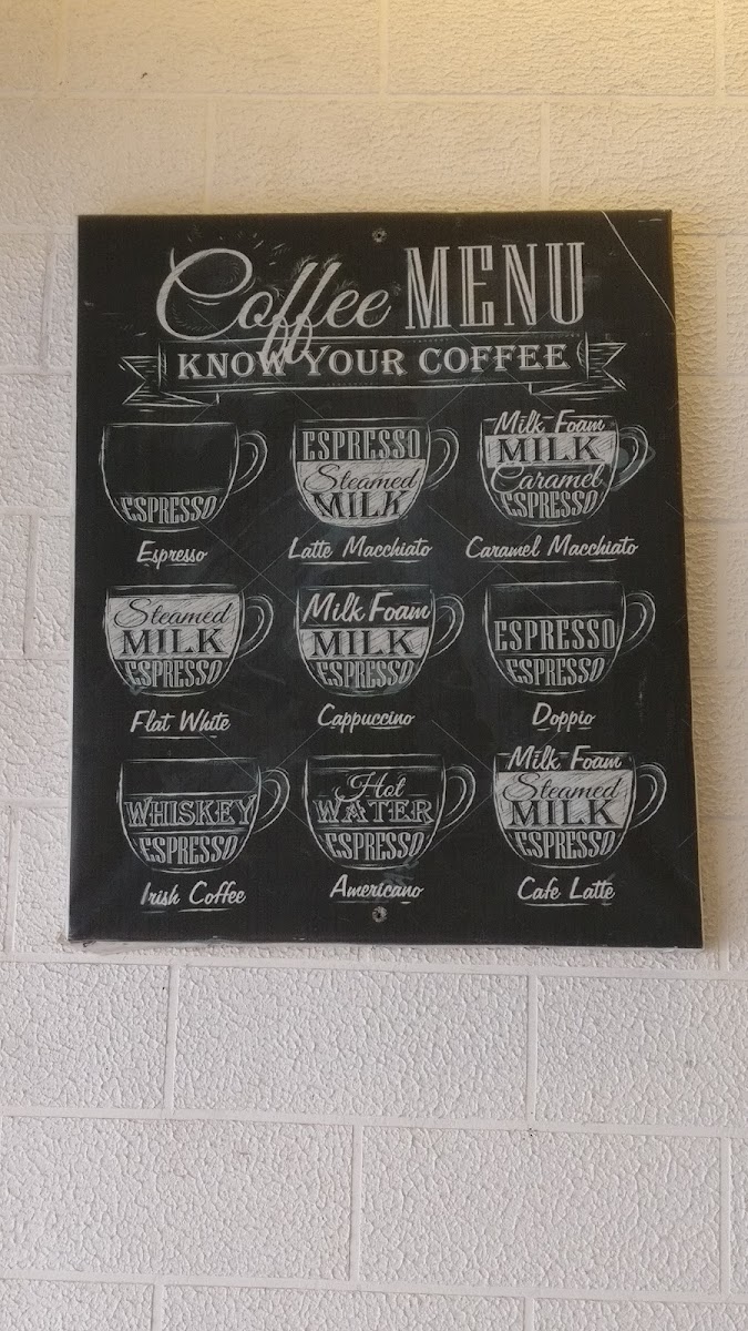 Merc's Cafe menu board