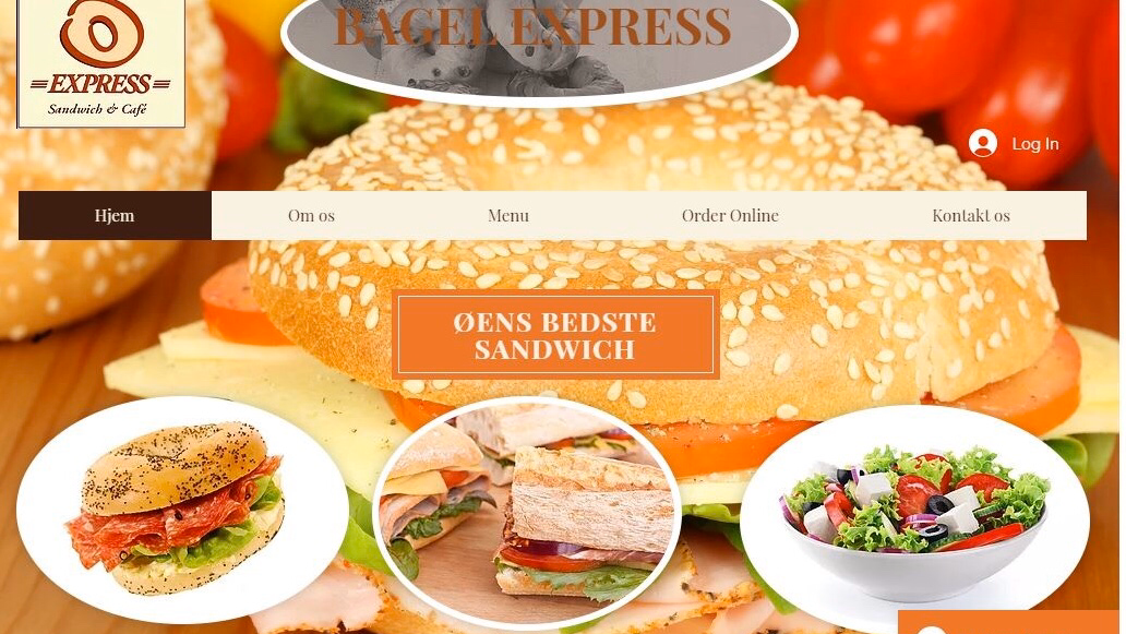 Bagel Express menu board