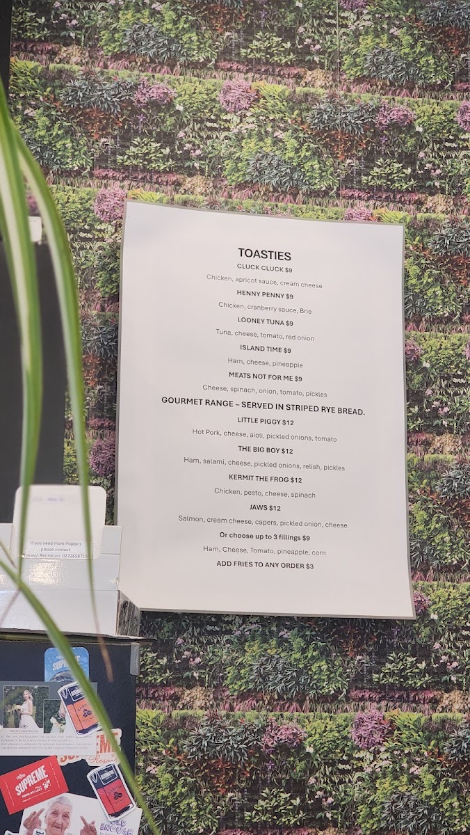 Mrs M's menu board