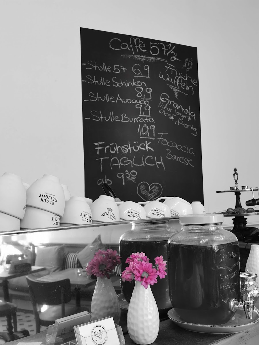 Caffè 57 1/2 menu board