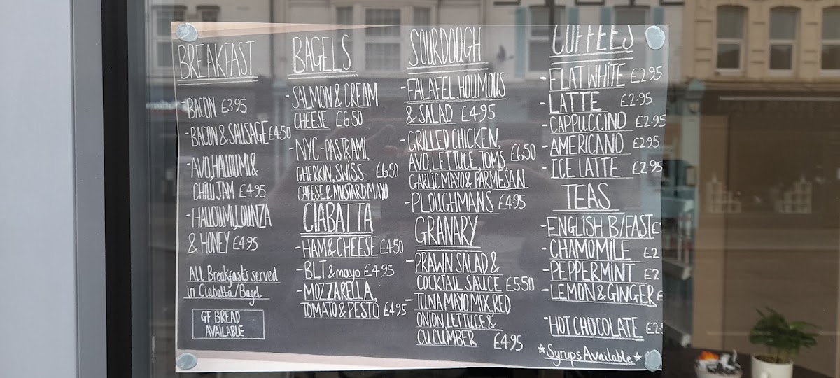 Fifi's menu board