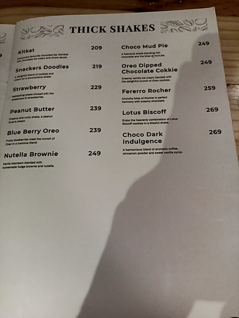 Devi Coffee Day menu board