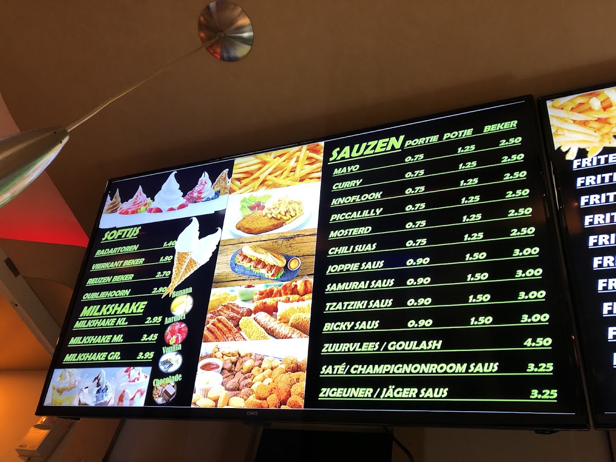Cafetaria De Boemerang menu board
