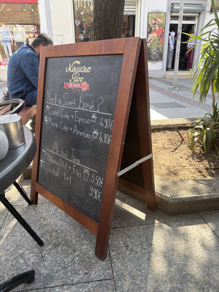 Atlas Cafe & Bar menu board