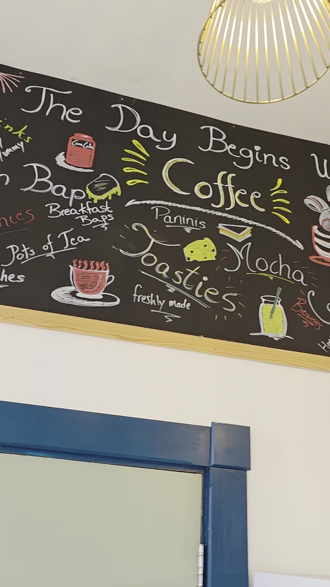 Maisie's Courtyard Cafe menu board