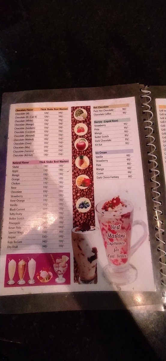 Cafe Hidden Place menu board