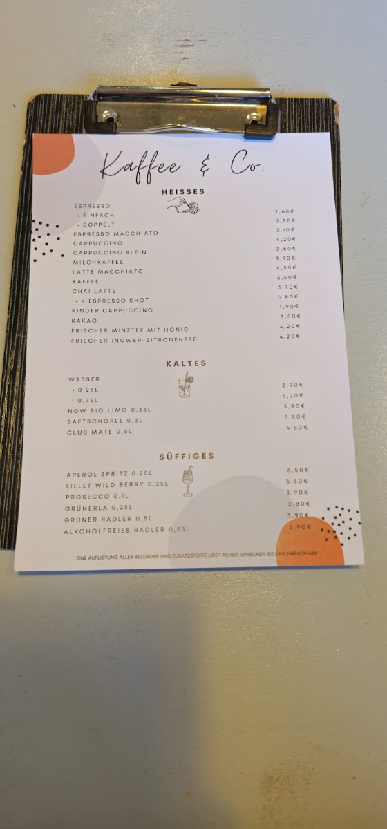 feingemacht menu board