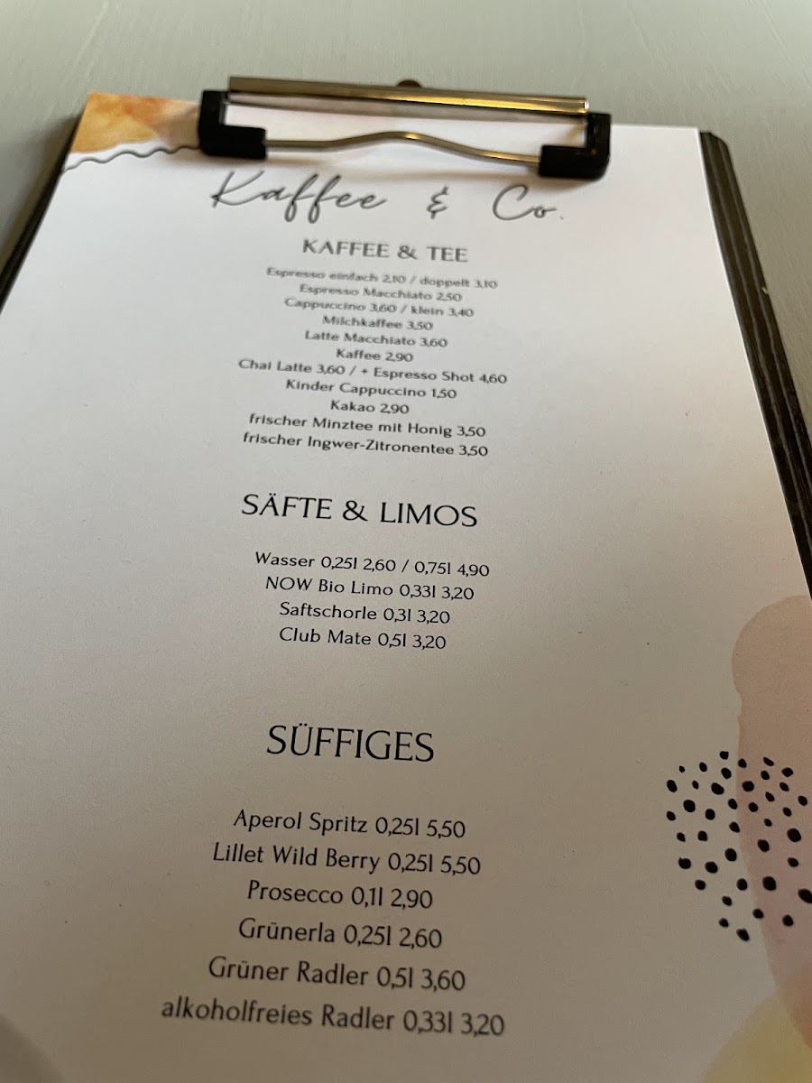 feingemacht menu board