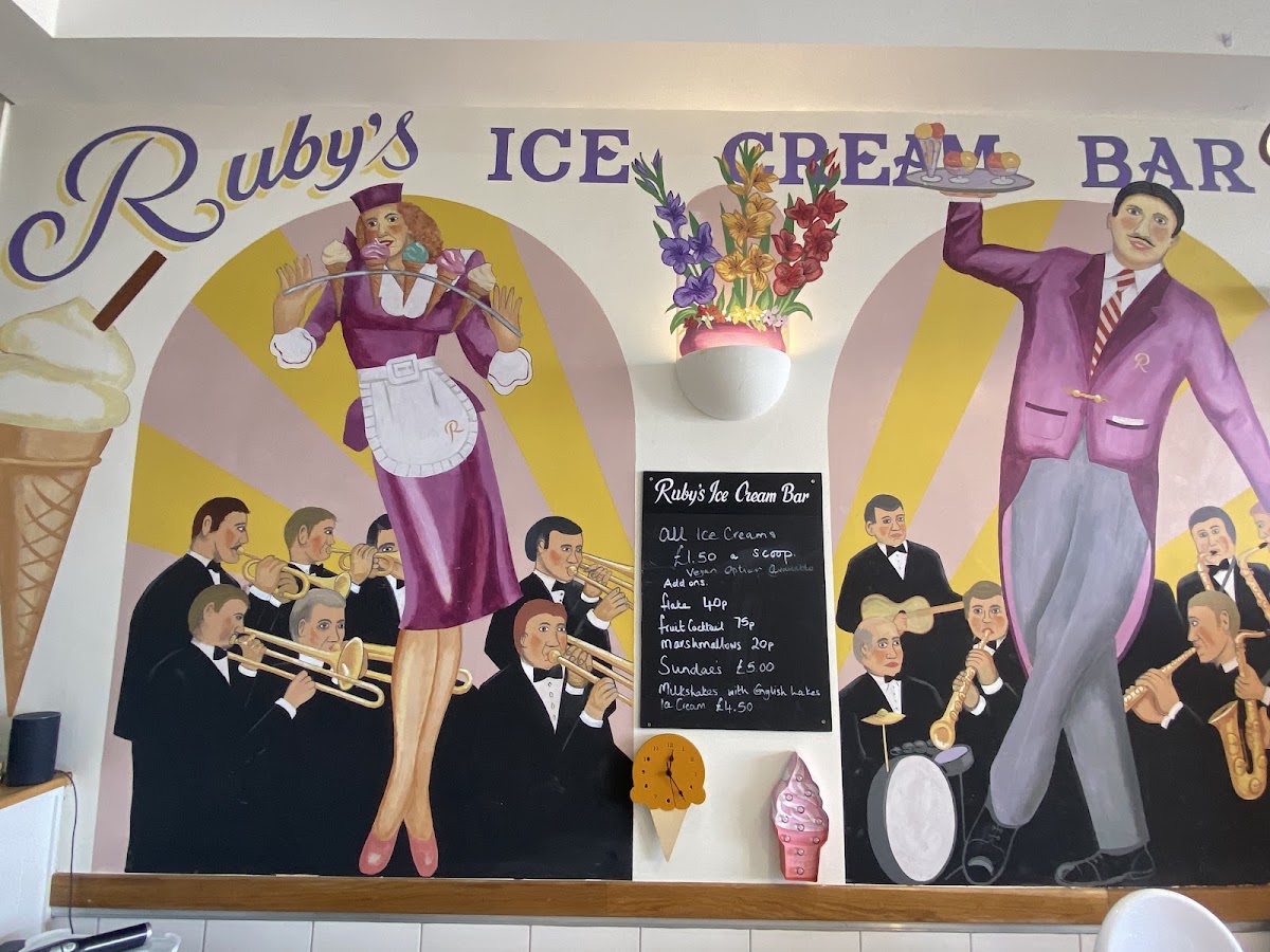 Ruby's of Morecambe menu board