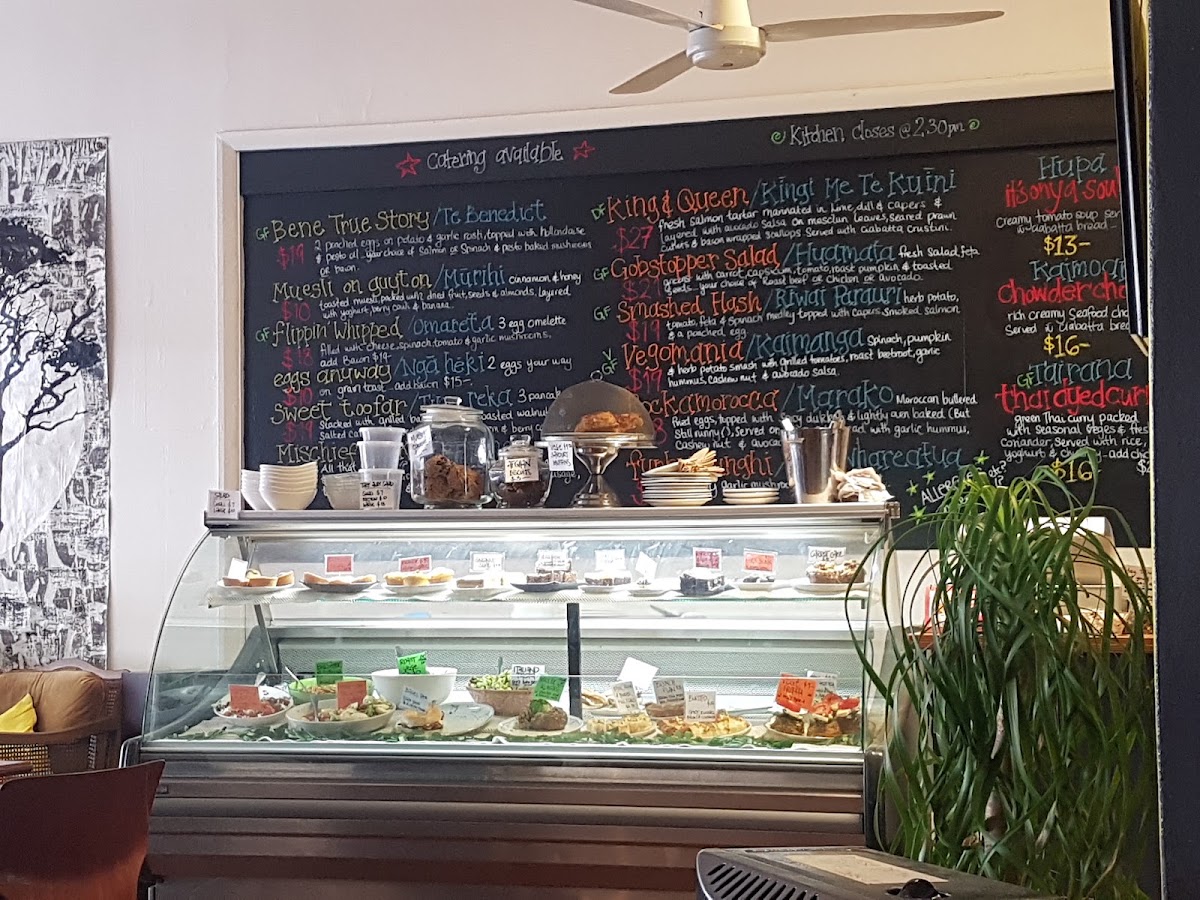 Mischief Cafe menu board