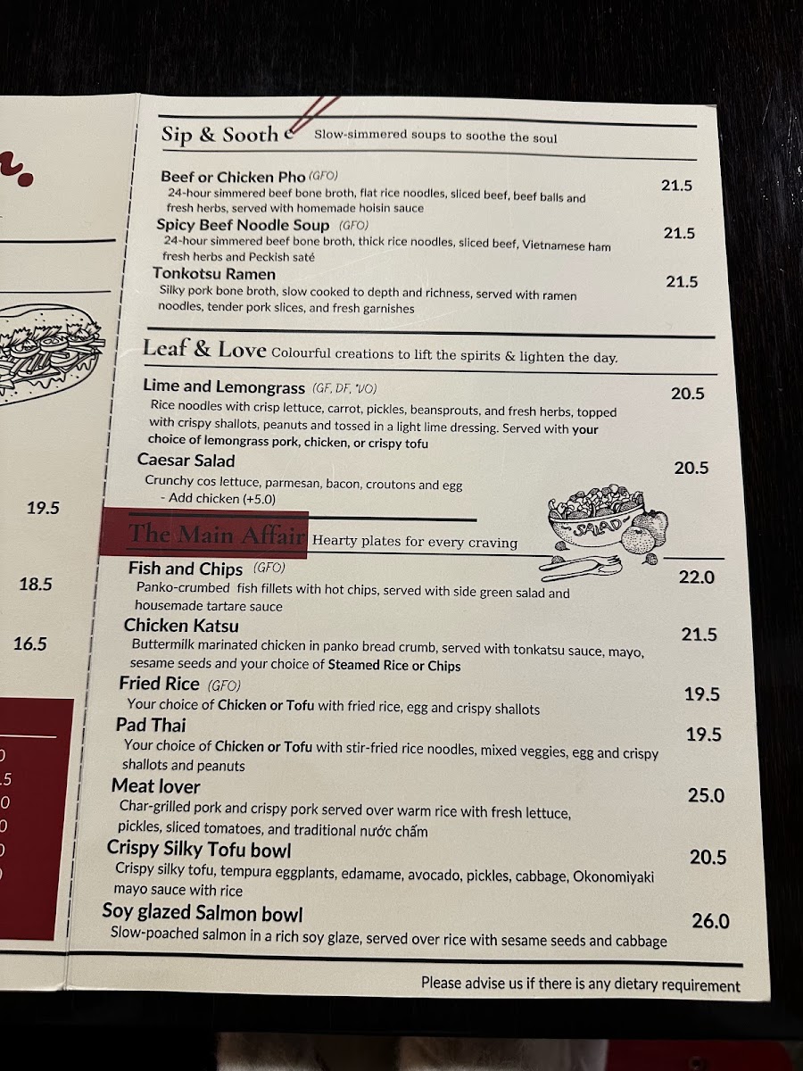 Peckish Jr. Cafe menu board