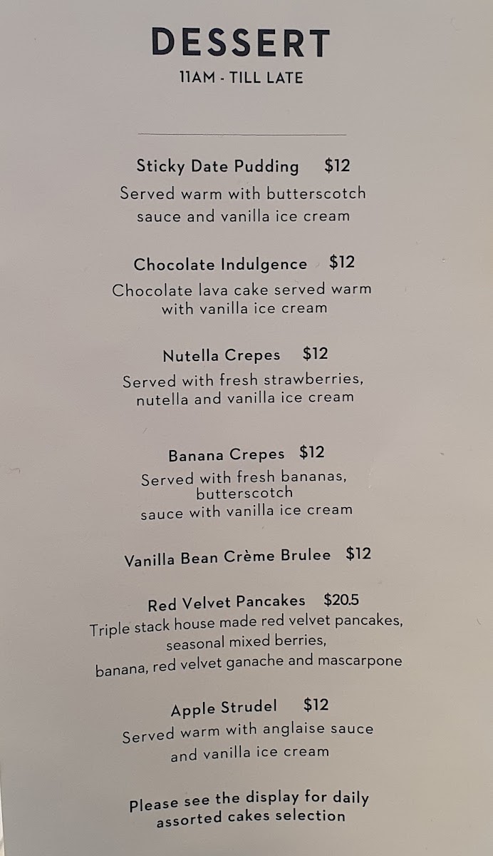 The Valley Junction Caddens menu board