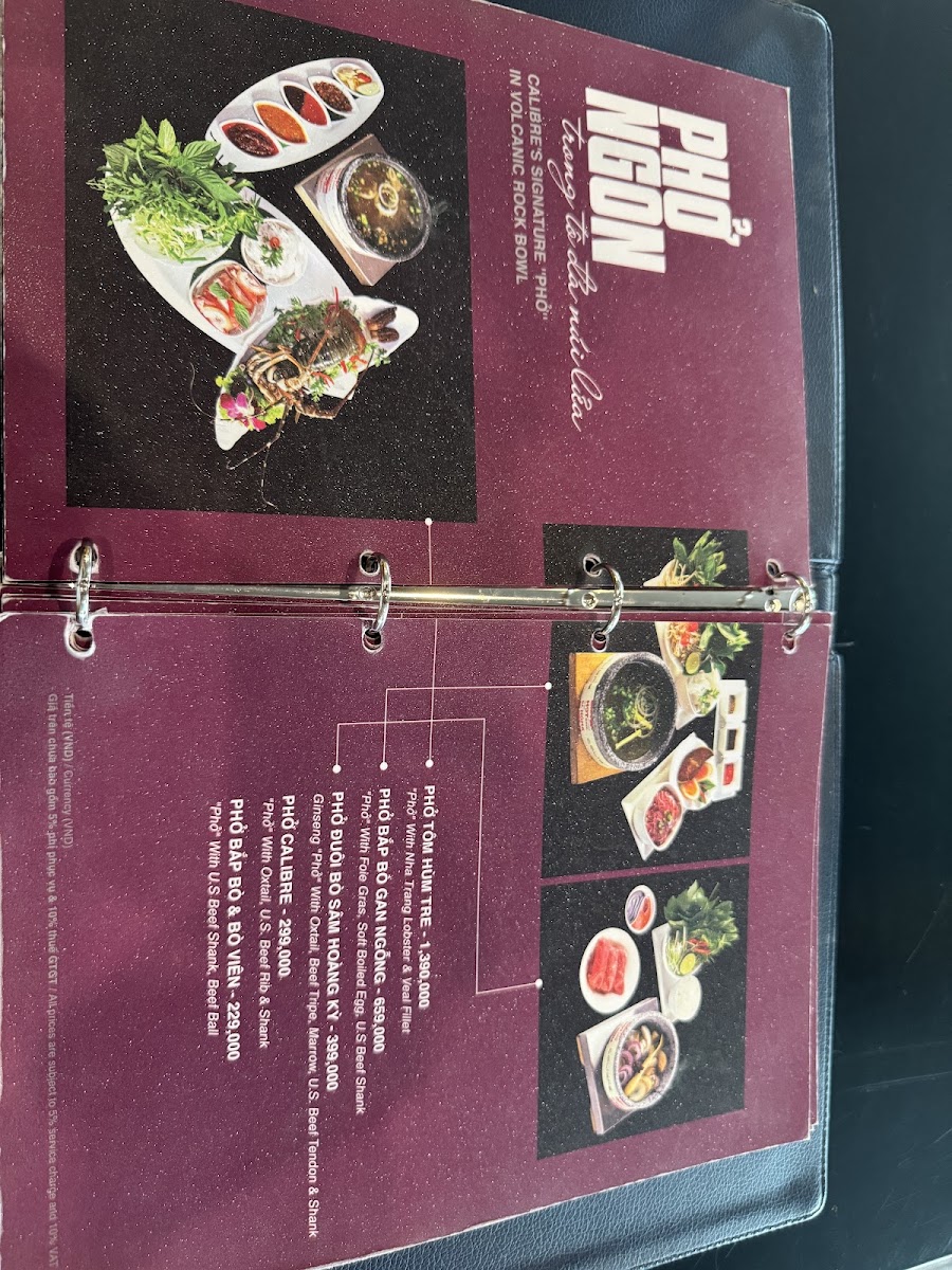 Calibre Lounge menu board