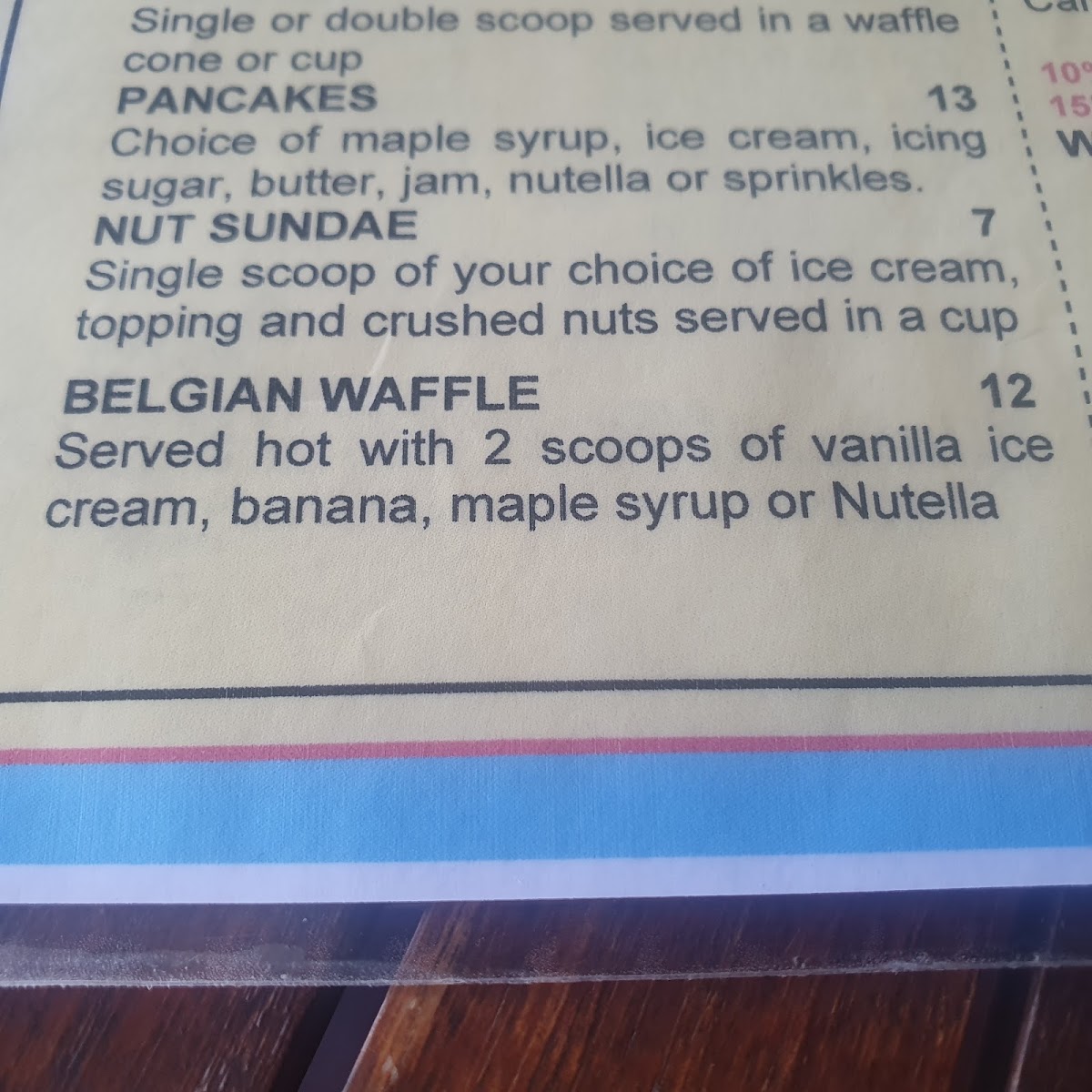 George’s Diner menu board