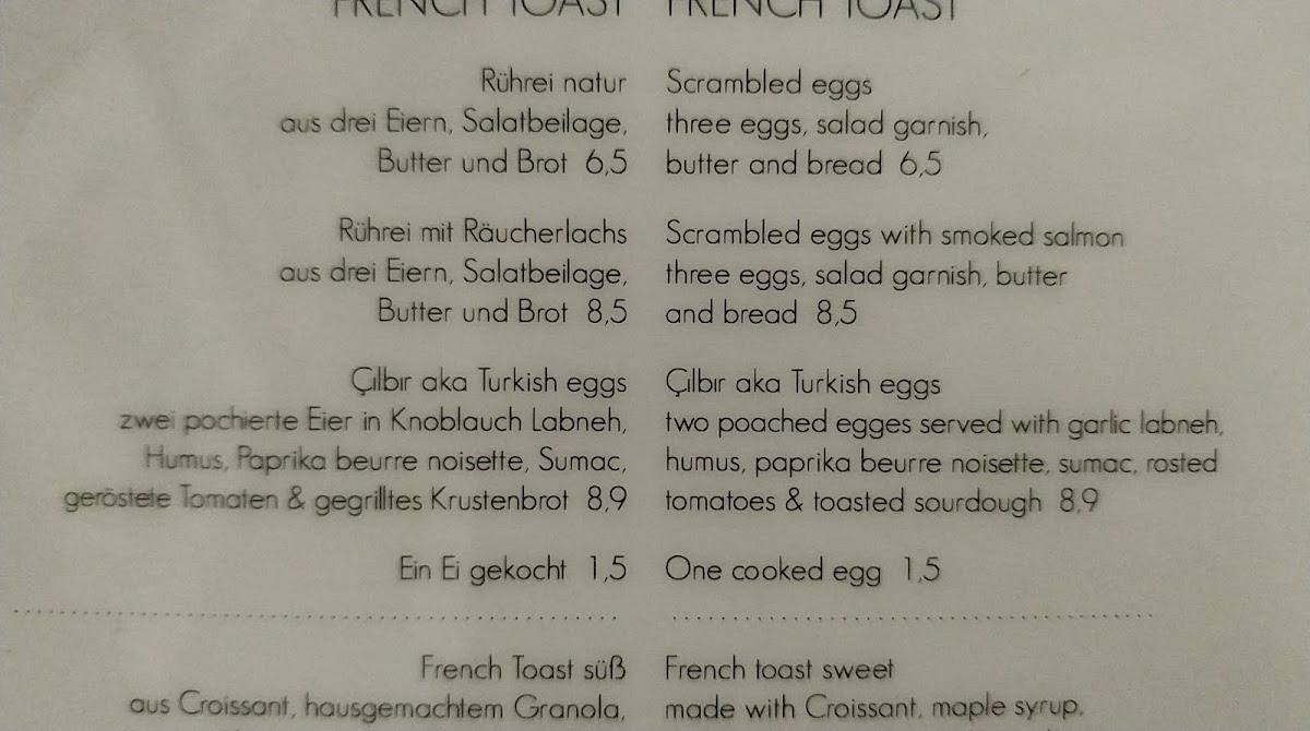 SCAI BAKERY (Fräulein Wild) menu board