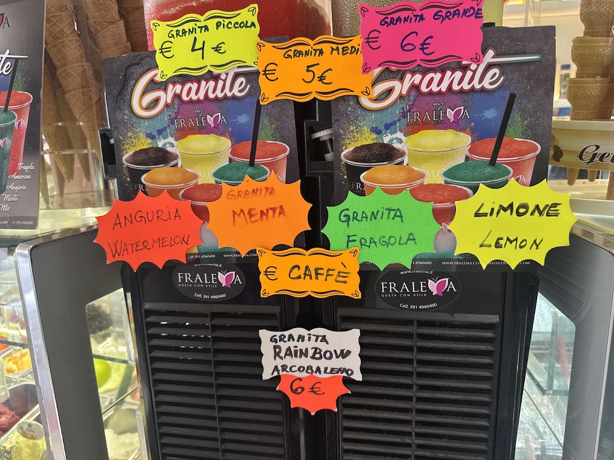 BAR Cafe And Gelateria Angel's House menu board