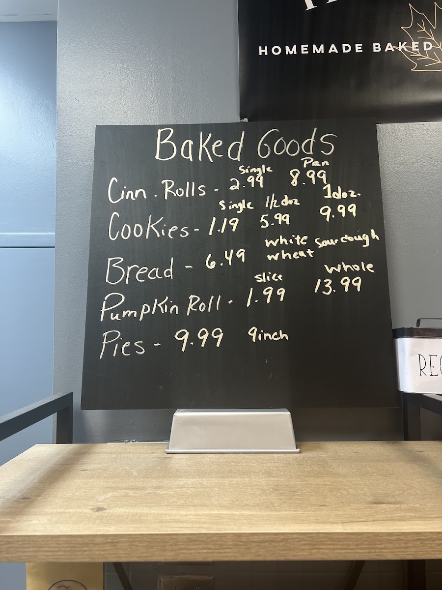 The Maple Cafe menu board