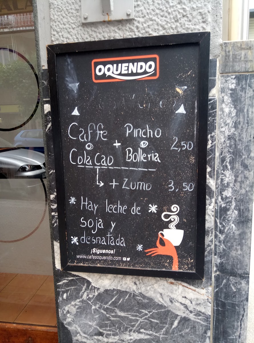 Bar Itzala menu board