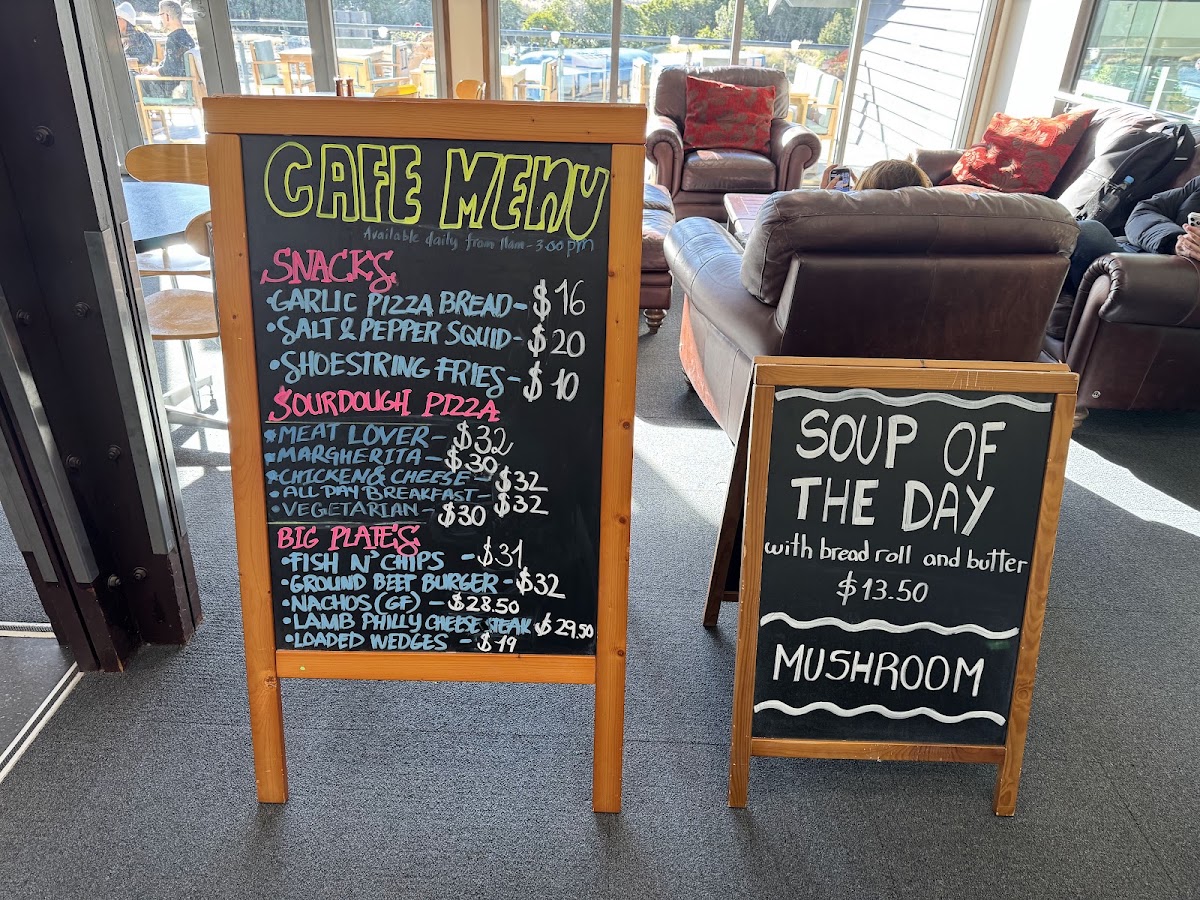 Sir Edmund Hillary Cafe & Bar menu board