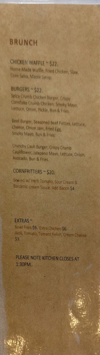 Domain Eatery menu board