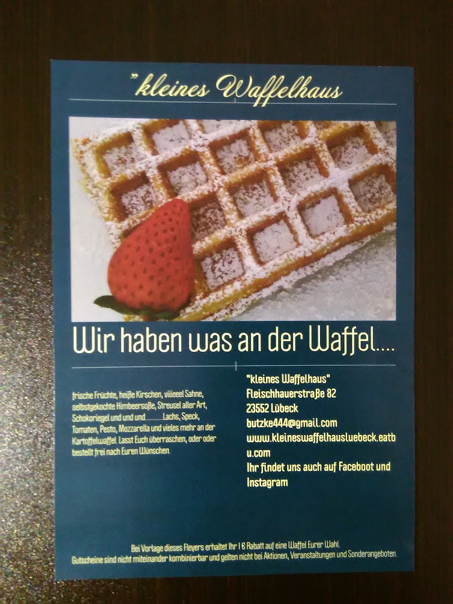 Kleines Waffelhaus menu board