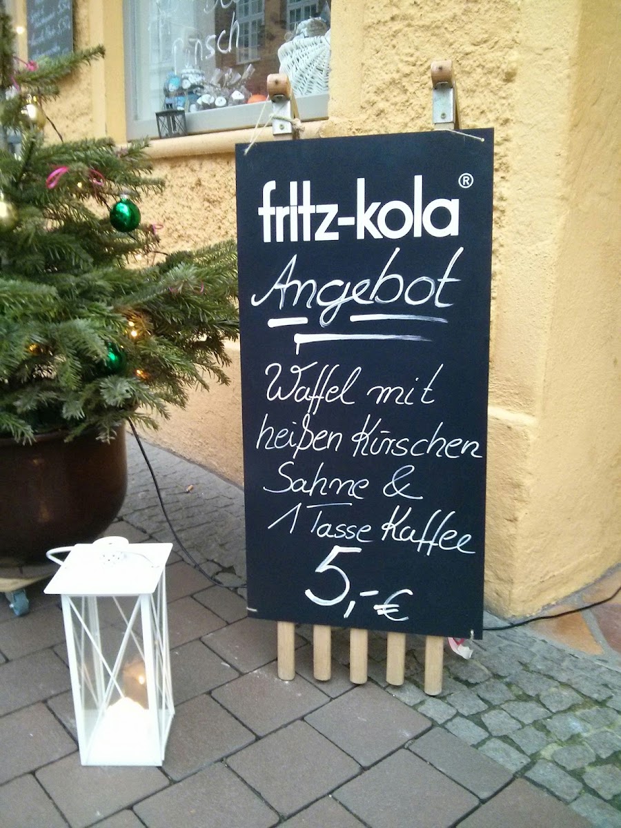 Kleines Waffelhaus menu board