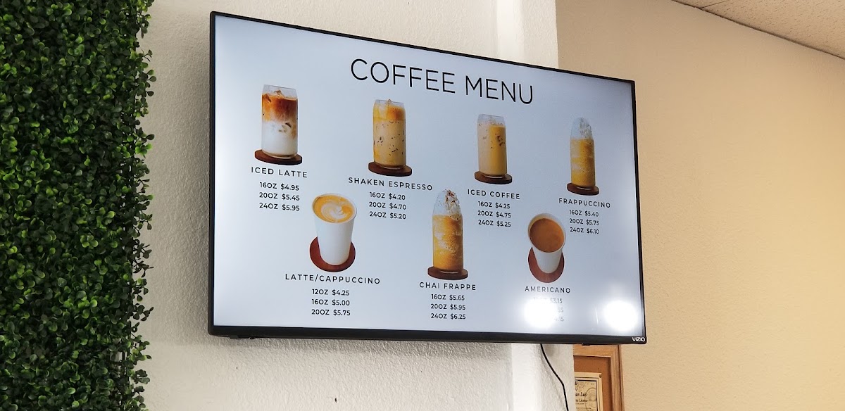 Azul Cafe San Luis menu board