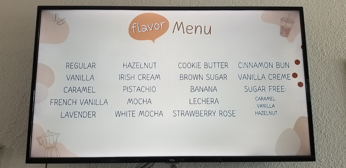 Azul Cafe San Luis menu board