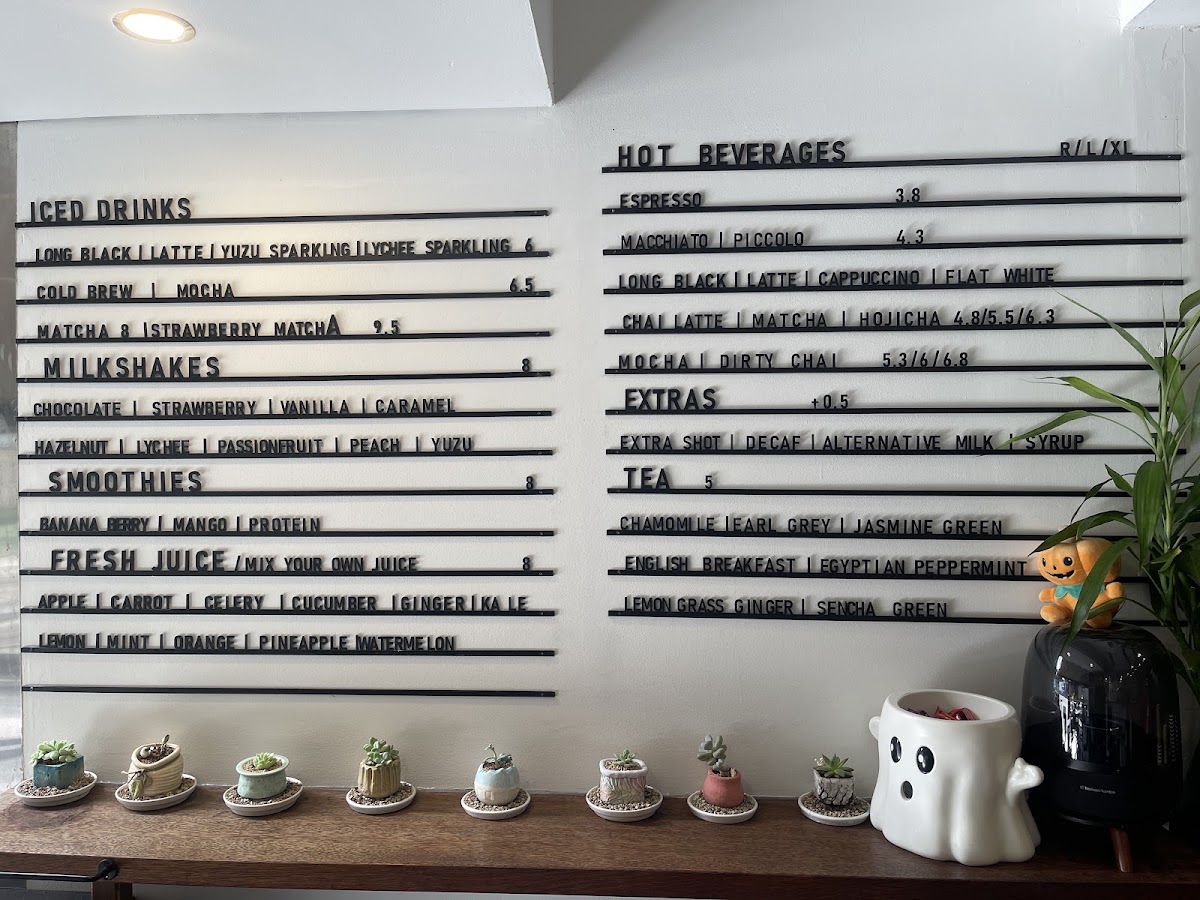 Wharf Cafe @Pyrmont menu board