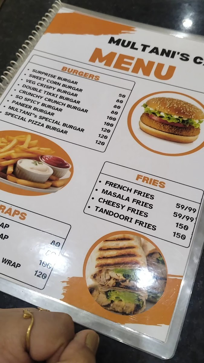 Multanis cafe menu board