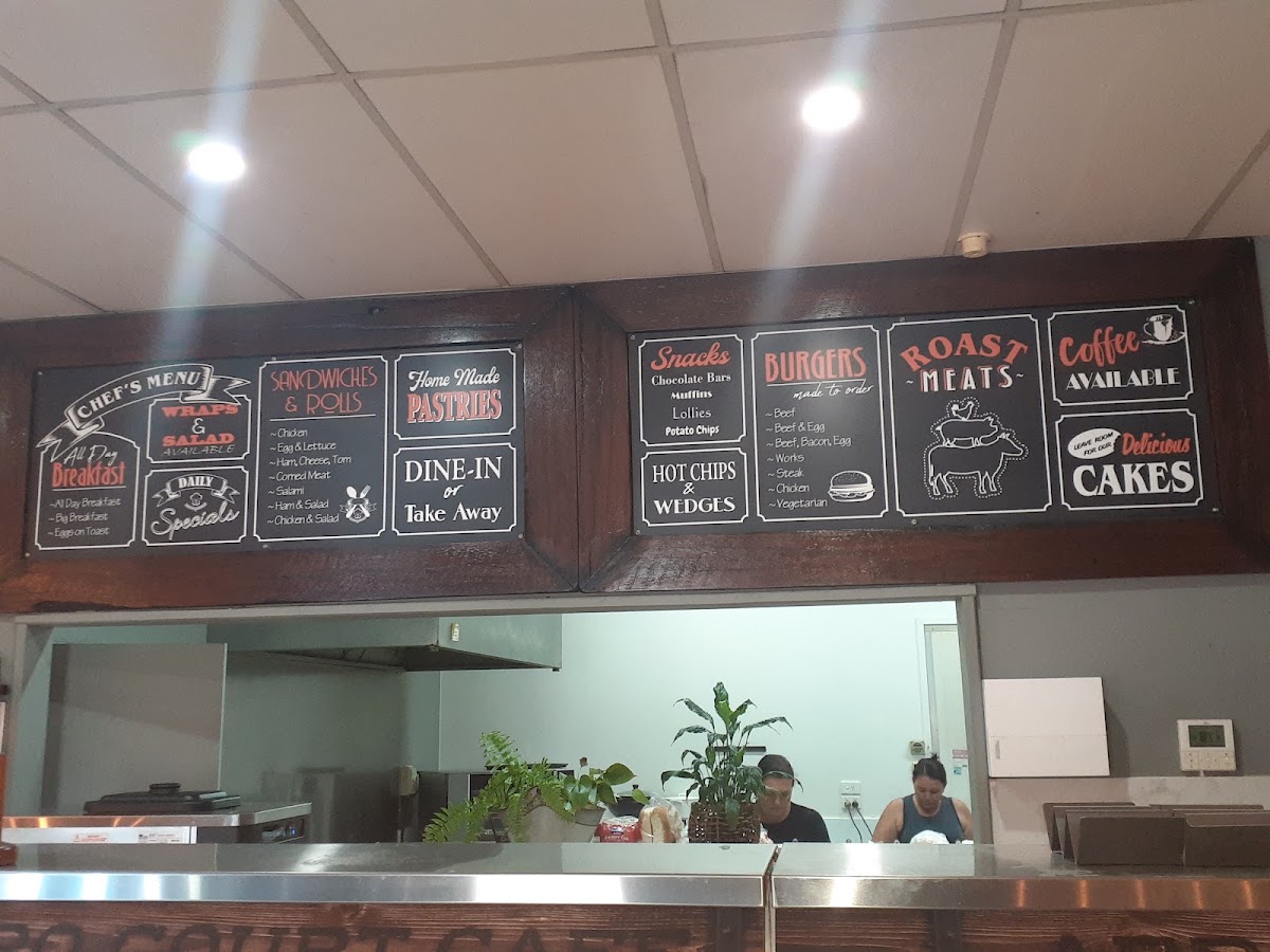 Aero Court menu board