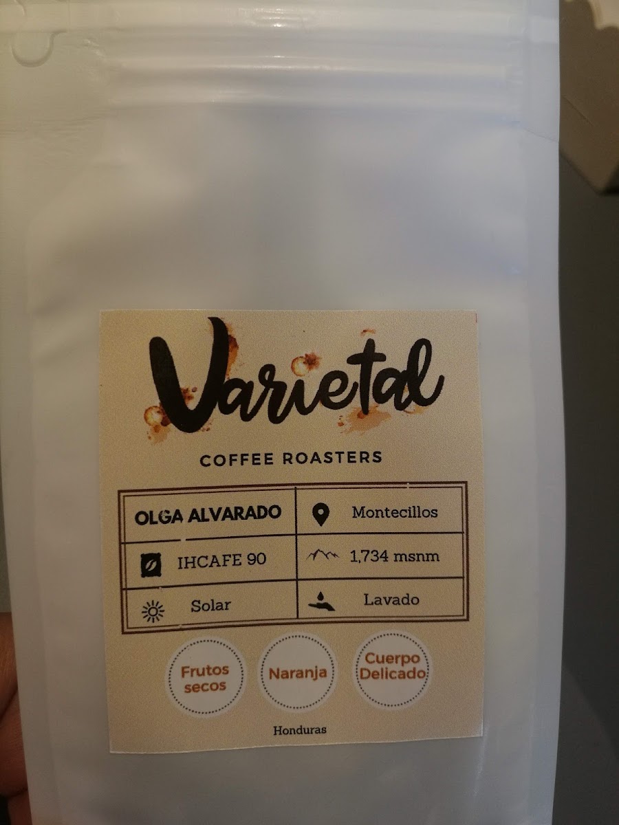 Varietal Coffee Roasters - Valle de Ángeles menu board