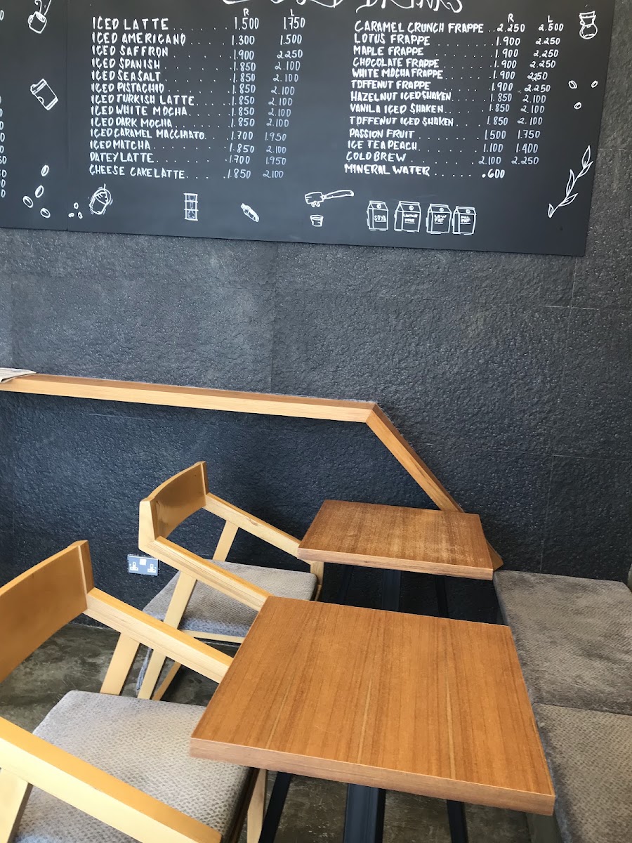 PURESSO Cafe بيوريسو كافيه menu board