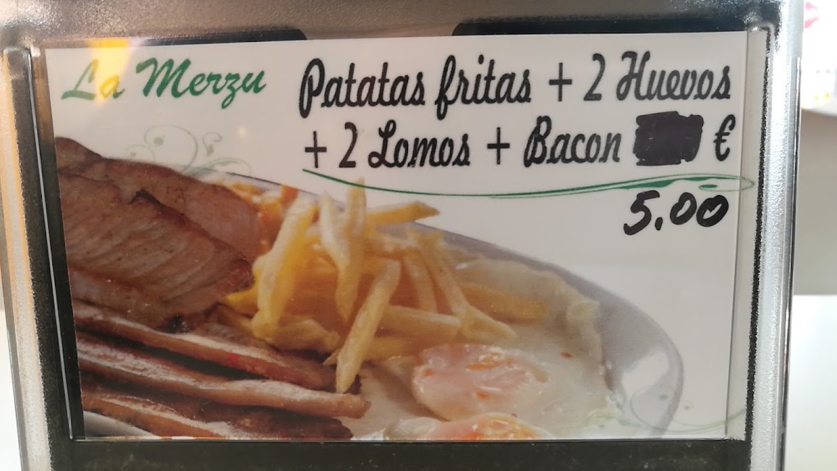 Cafeterías Lamerzu S L L menu board