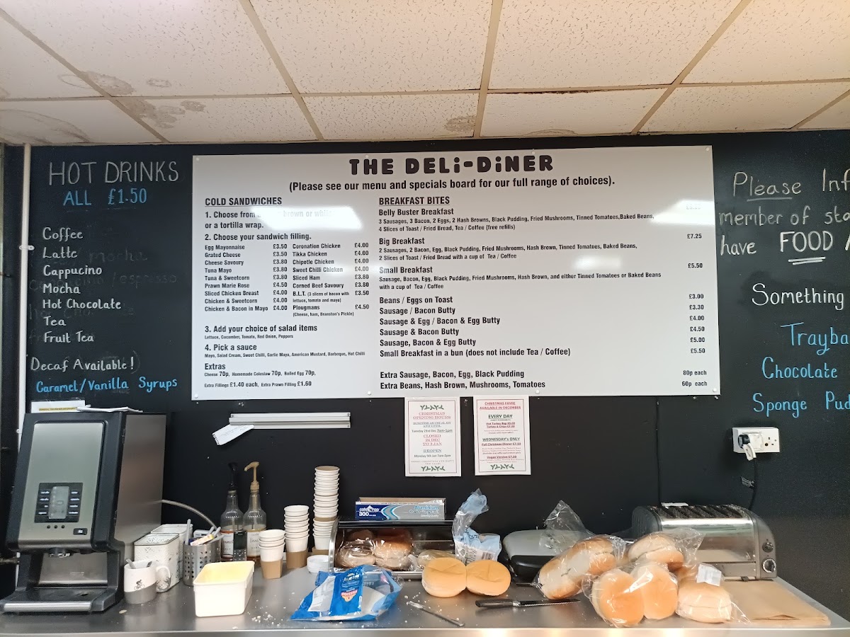 The Deli Diner menu board