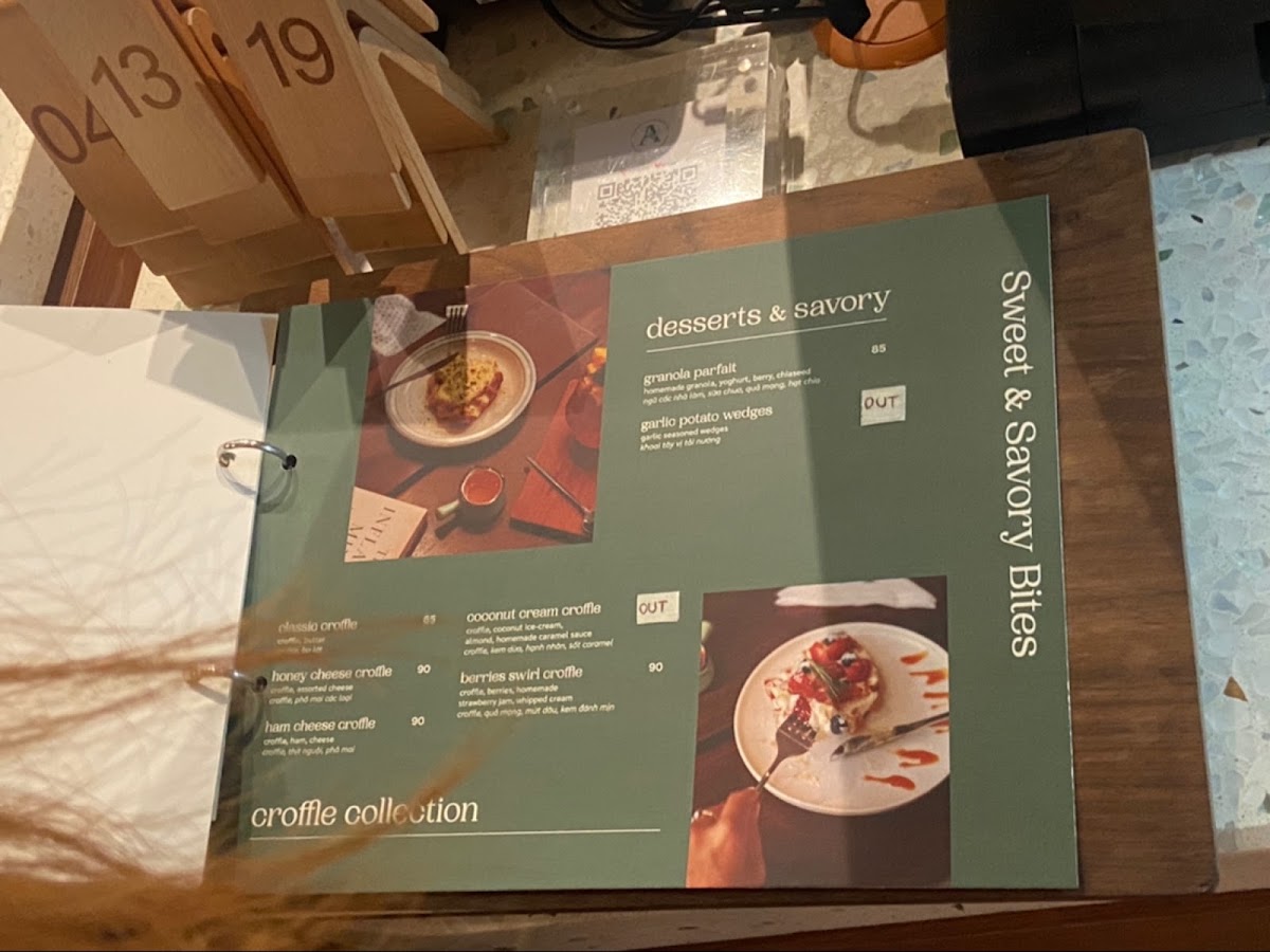 Aramour Coffee Roasters Saigon Pearl menu board