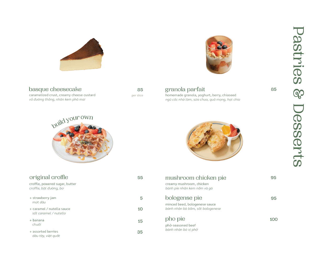 Aramour Coffee Roasters Saigon Pearl menu board