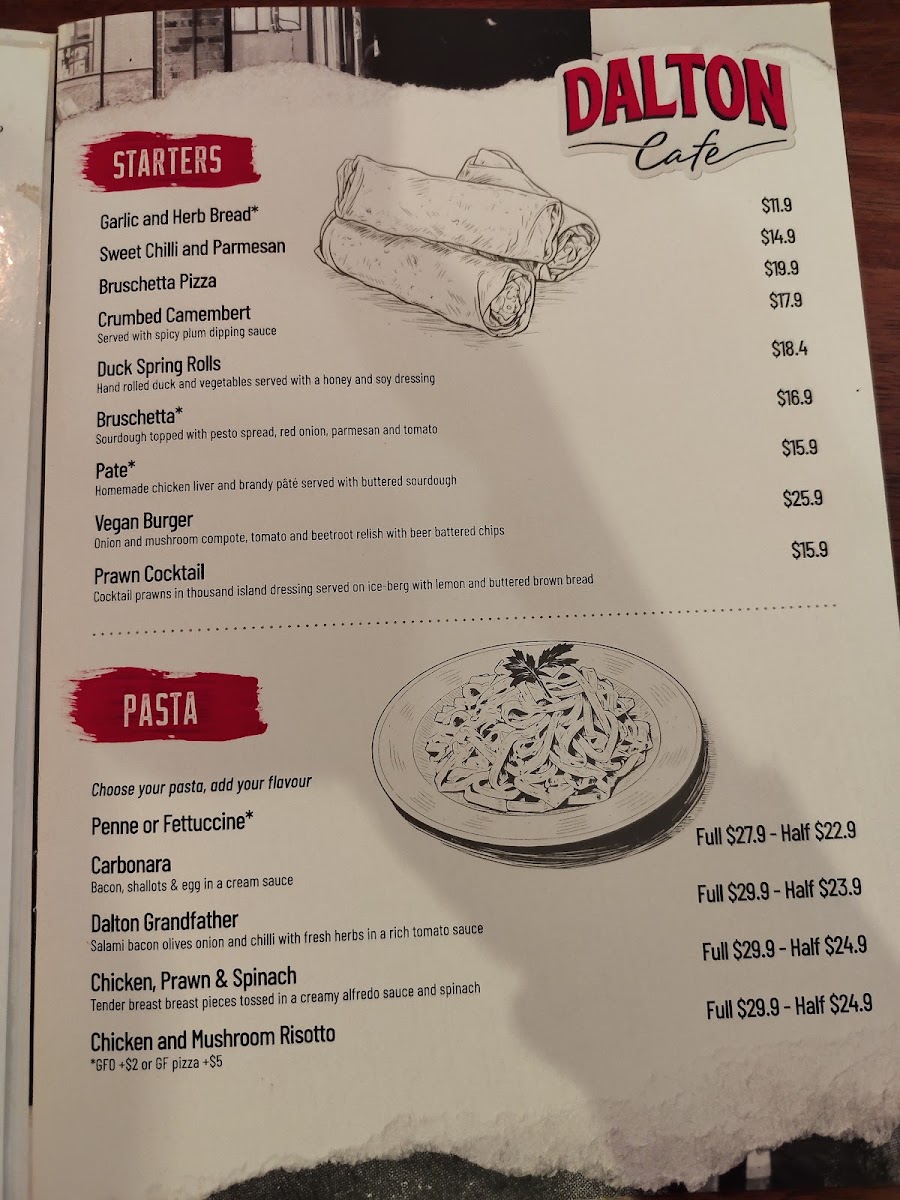 Dalton Cafe menu board