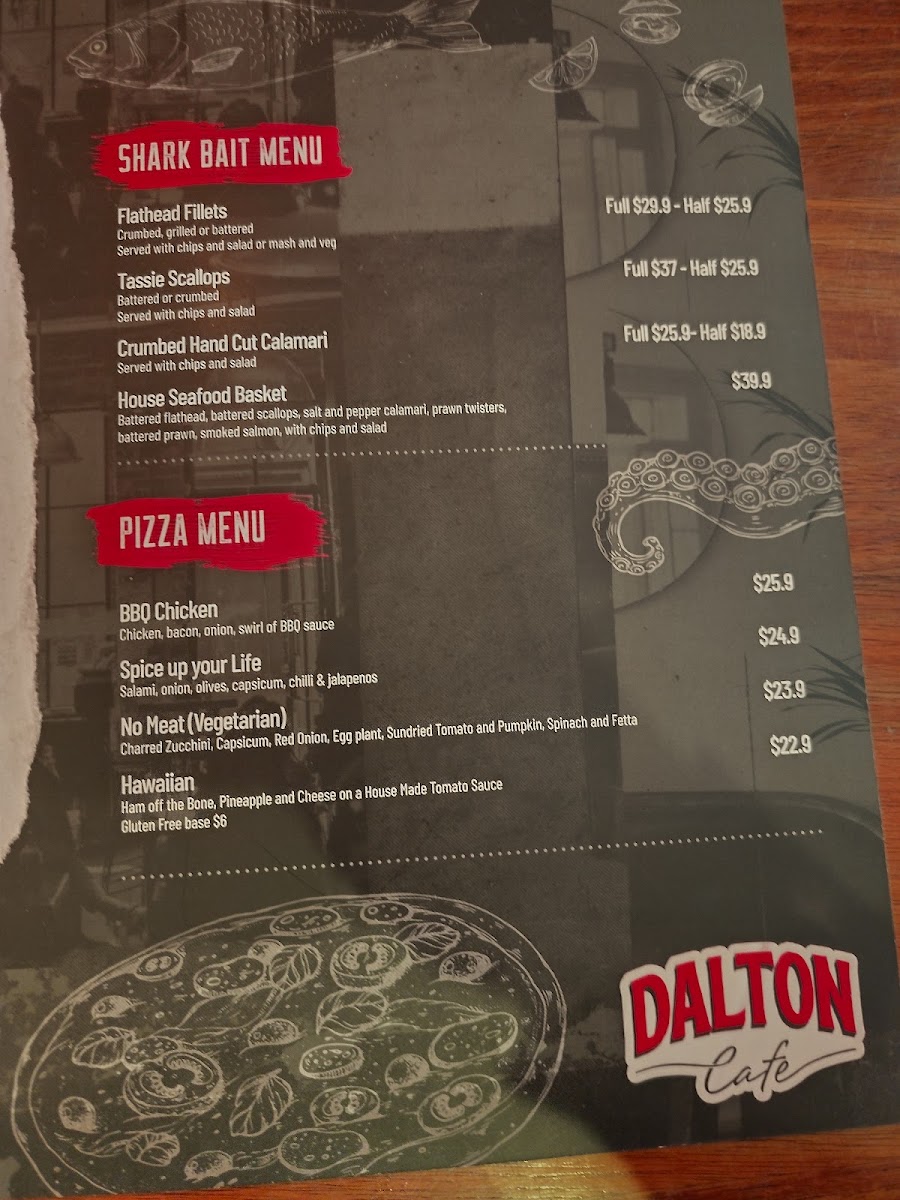 Dalton Cafe menu board