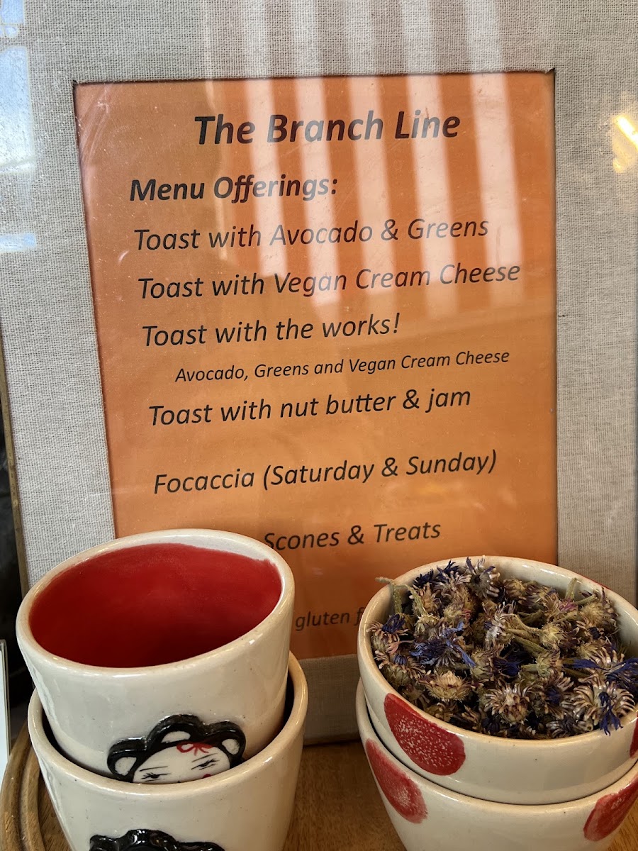 The Branch Line menu board